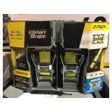 2 pack of 14 foot ratchet straps x 2