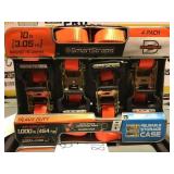 4 pack of 10 foot ratchet straps x 2