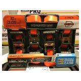 4 pack of 10 foot ratchet straps x 3