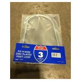 zinc plated post loop latch x2