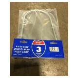 zinc plated post loop x6