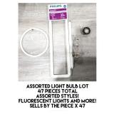 Assorted Light Bulb Lot by the piece x 47