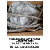 Assorted Steel Braided Supply Lines x 50
