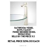 Bathroom Vessel Bowl Faucet x 2