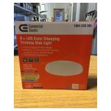 8in LED Color Changing trimless disk light x8.