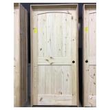 36" LH Unfinished Pine Int Door w/ oak jamb.