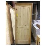 30" RH Unfinished Pine Int Door w/ oak jamb.
