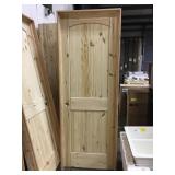28" RH Unfinished Pine Int Door w/ oak jamb.