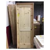 28" LH Unfinished Pine Int Door w/ oak jamb.