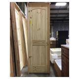 24" LH Unfinished Pine Int Door w/ oak jamb.