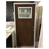 36in x 80in LH Fiberglass craftsman style door.