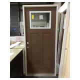 36in x 80in RH Fiberglass craftsman style door.