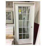 36in x 80in LH Fiberglass 15 lite ext door.