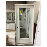 36in x 80in RH Fiberglass 15 lite ext door.