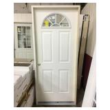 34in x 80in RH Steel fan lite ext door.