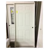 36in x 80in LH Steel 6 panel ext door.