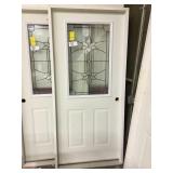 36in x 80in LH Steel 1/2 view ext door.