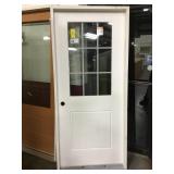 34in x 78in RH Fiberglass 9 lite exterior door.