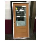 36in x 80in RH Fiberglass 3/4 view ext door.