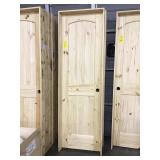 24" LH Unfinished Pine Arch Top Interior Door.