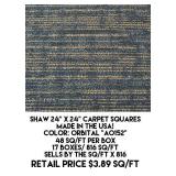 Shaw 24" x 24" Carpet Squares x 816 sq ft