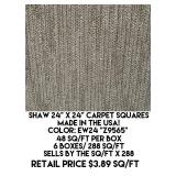 Shaw 24" x 24" Carpet Squares x 288 sq ft