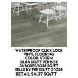 Waterproof Click Lock Vinyl Flooring x 1038 sq ft