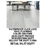 Waterproof Click Lock Vinyl Flooring x 1586 sq ft