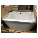 Lowell Canvas White Freestanding Soaking Tub