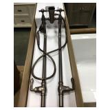 Carbon Bronze Floor Mount Bathtub Faucet