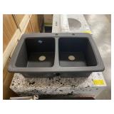 9" Franke Double Bowl Composite Sink