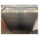 37" Speckle Vanity Top w/Black Base