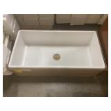 White Cast iron farm sink