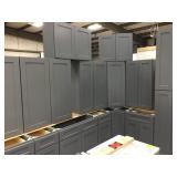 15pc Silvercreek Shaker Platinum 42" Kitchen