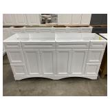 71" White Vanity Cabinet (No Top)