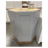 24" x 42" Grey Wall Diagonal Corner Cabinet