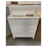 Anka White Vanity with nickel hardware