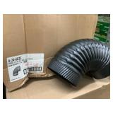 6in. 24Ga. Black corrugated elbows by the box