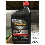 Havoline 2-Cycle engine oil x12 quarts.