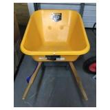 8 cu ft True temper dual wheel wheelbarrow.