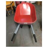 6 cu ft single wheel wheelbarrow.