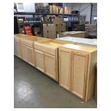 4 pc Unfinished Cabinet set. Small damages.