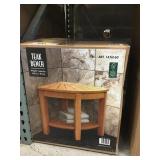 Teak corner bench.