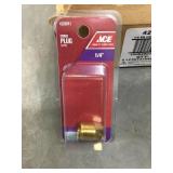 Pipe 1/4in cored plugs sell one money.