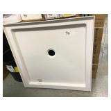 36" x 36" White Shower Fiberglass Base