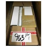Two 39.5"x54"x2" Cordless White Faux Wood Blinds