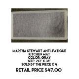 Martha Stewart Anti Fatigue Kitchen Mat x 4