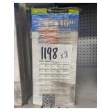 4" x 10" White Plastic Register x 8
