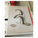 Single handle bathroom faucet.