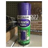 Purple spray paint sells one money.
